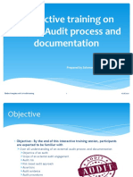 Interactive Training On Overall Audit Process and Documentation