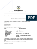 Exercícios de Higiene e Segurança no Trabalho