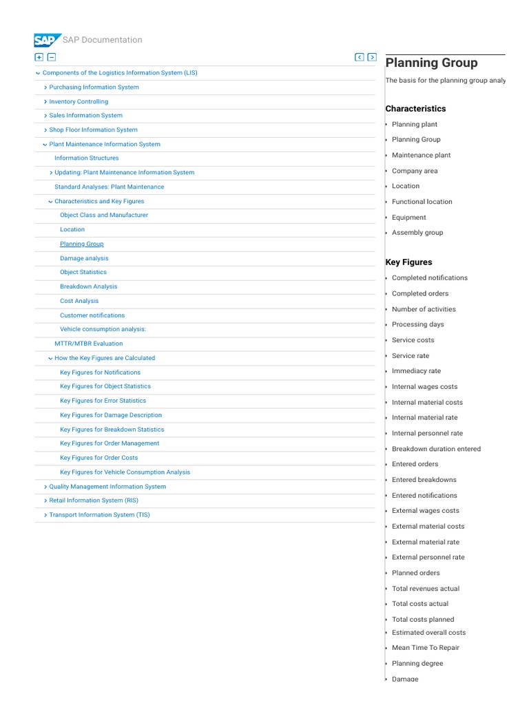 MCI4 PLANNER GROUP SAP Library Components of The Logistics Information System (LIS) PDF