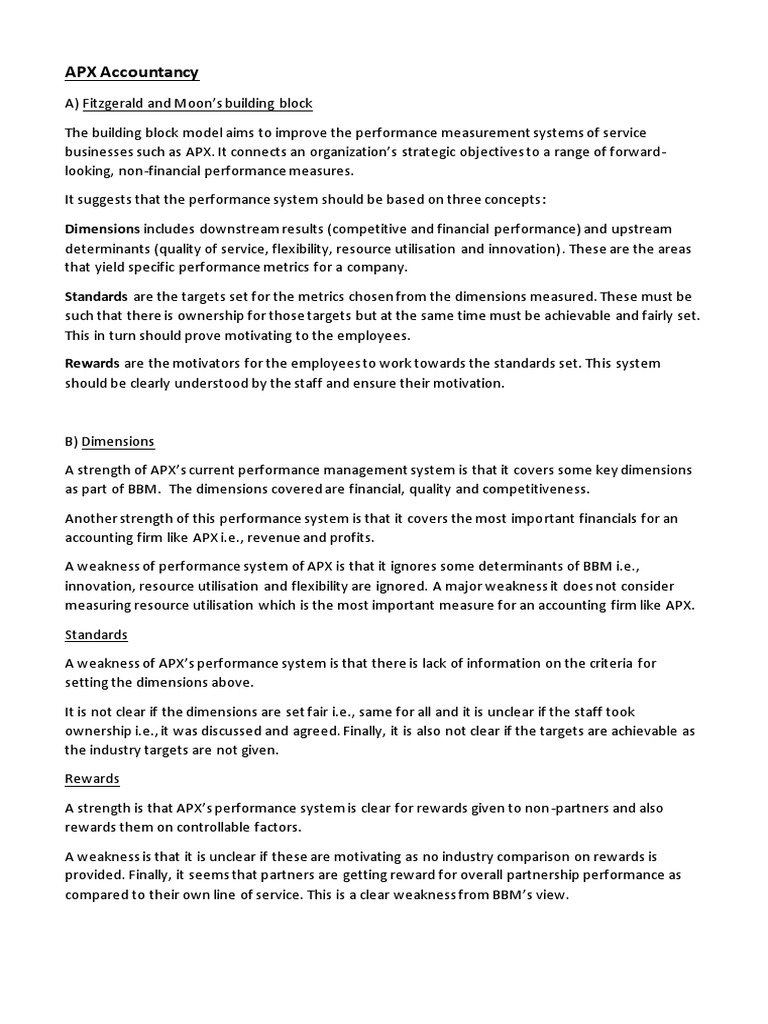 APX Accountancy Performance Improvement Guide | PDF | Innovation ...