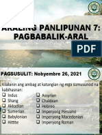 Araling Panlipunan 7 - Pagbabalik-Aral 2