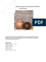Taffware Air Humidifier Ultrasonic Aromatherapy Oil Diffuser Wood Design