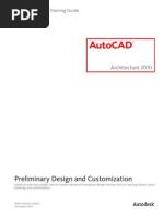 AutoCAD Architecture 2010 Premlinary Design and Customization-ToC