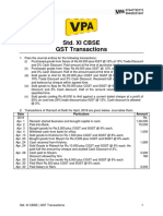 Std. Xi Cbse GST Transactions: Date Particulars Amount