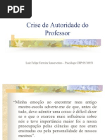 Crise de Autoridade Do Professor
