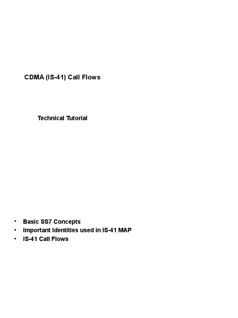 CDMA Basic Call Flows 09 Nov 2004 | PDF | Computer Science | Network ...