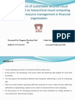 Development of Sustainable Secured Cloud System Based On Hierarchical Cloud Computing Platform For Resource Management in Financial Organisation