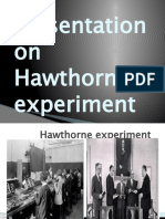 Presentation On Hawthorne Experiment