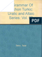 A Grammar of Orkhon Turkic 1968