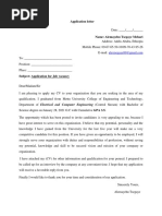 Application Letter