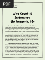 Analytical Exposition Text Why Covid 19 Endangers The Human's Life