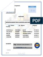 Especificaciones técnicas alcantarillado