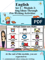 Quarter 2 - Module 2: Generating Ideas Through Pre-Writing Activities