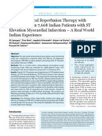Pharmacological Reperfusion Therapy With Tenecteplase in 7 668 Indian Patients With ST Elevation Myocardial Infarction A Real World Indian Experience PDF