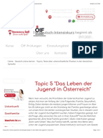 Topic 5 - Das Leben der Jugend in Österreich - IFU Sprachschule
