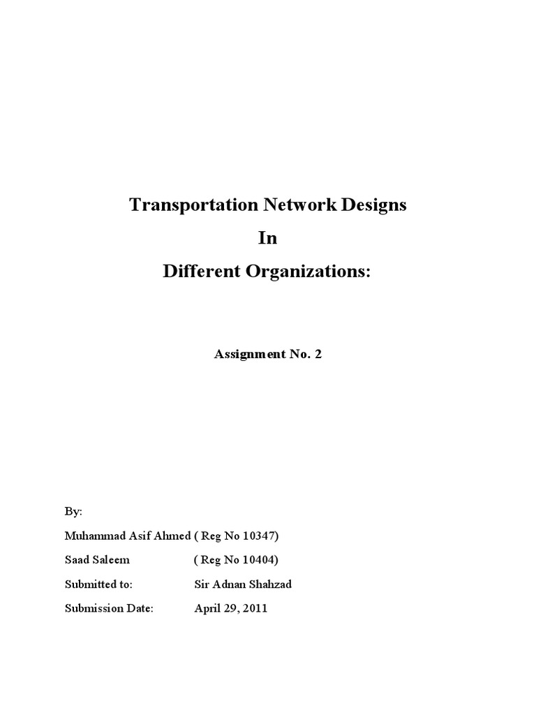 Transportation Network Designs | PDF | Business Economics | Business