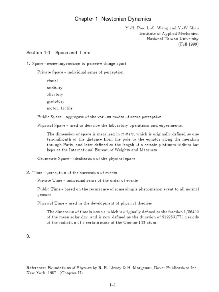 Introduction to Newtonian Dynamics | PDF | Force | Mass