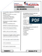 Semana-N° 05 - Año - Academico - 2021-Aula - Talento I - Lengua - El Sujeto