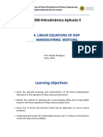 EEN-408 Hidrodinâmica Aplicada II: 4. Linear Equations of Ship Manoeuvring Motions