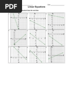 Linear Equations Worksheet 1