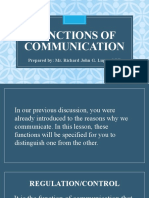 Functions of Communication (Stem)