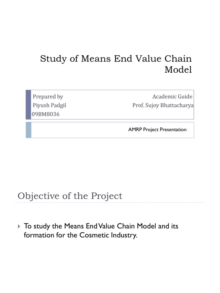 Study of Means End Value Chain Model | PDF | Consumer Behaviour ...