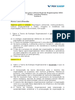 Lista de Exercícios - Prova Final Organizações FGV