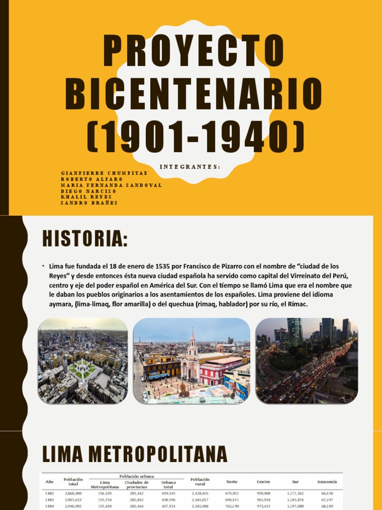 Proyecto Bicentenario PDF Perú Lima