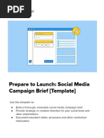 Prepare To Launch: Social Media Campaign Brief (Template)