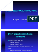 22 22 Chapter 12 Lecture 1 Organizational Structure