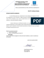 Solicito Certificado de Estudios