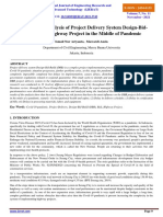 Study of Risk Analysis of Project Delivery System Design-Bid-Build (DBB) Highway Project in The Middle of Pandemic