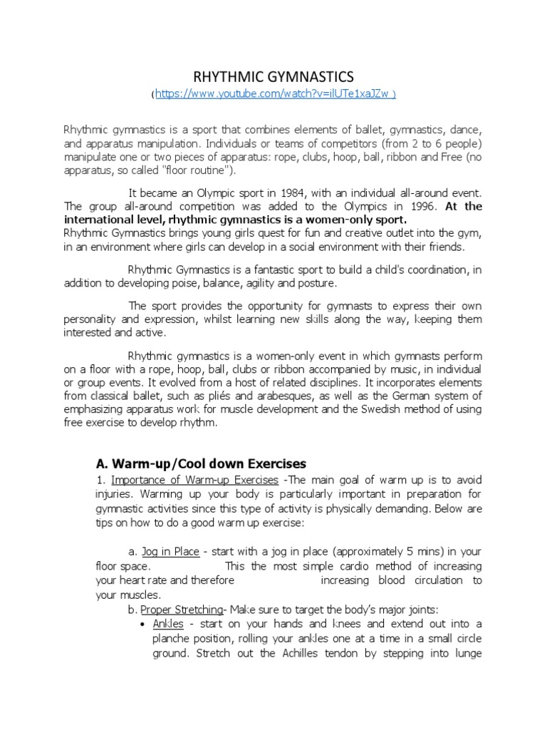 Activity 11 | PDF | Gymnastics | Physical Exercise