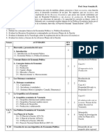 Curso Política Económica Venezuela planes desarrollo