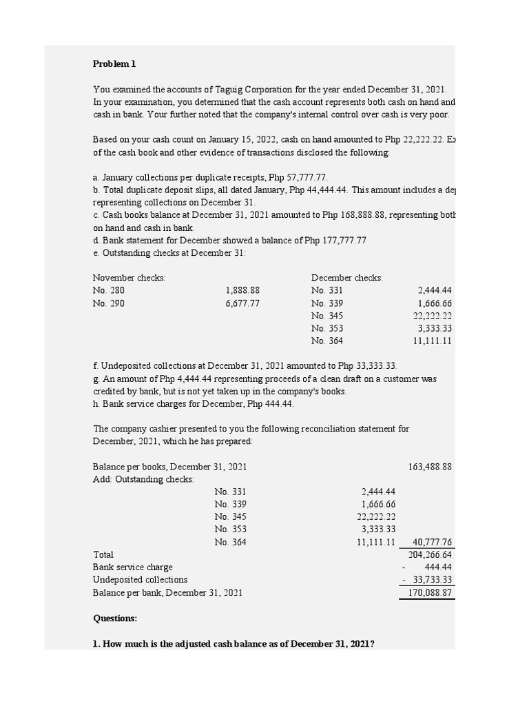 Intermediate Accounting Prelim Exam Review | PDF | Cheque | Banks