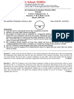 Internal Continuous Evaluation (October 2021) Tutorial Course: Company Law - I Semester: V (B.A./B.B.A.LL.B.) (Batch: 2019-24)