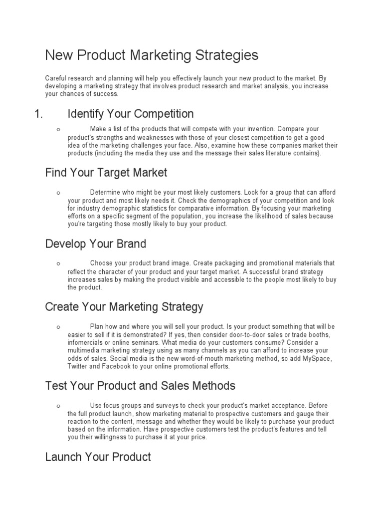 Effective New Product Marketing Guide | PDF | Marketing | Marketing ...