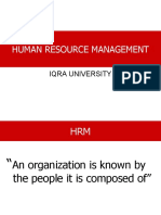 Human Resource Management: Iqra University