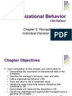 Organizational Behavior: Chapter 5: Perception and Individual Decision Making