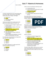 Quiz 7: Vitamins & Hormones
