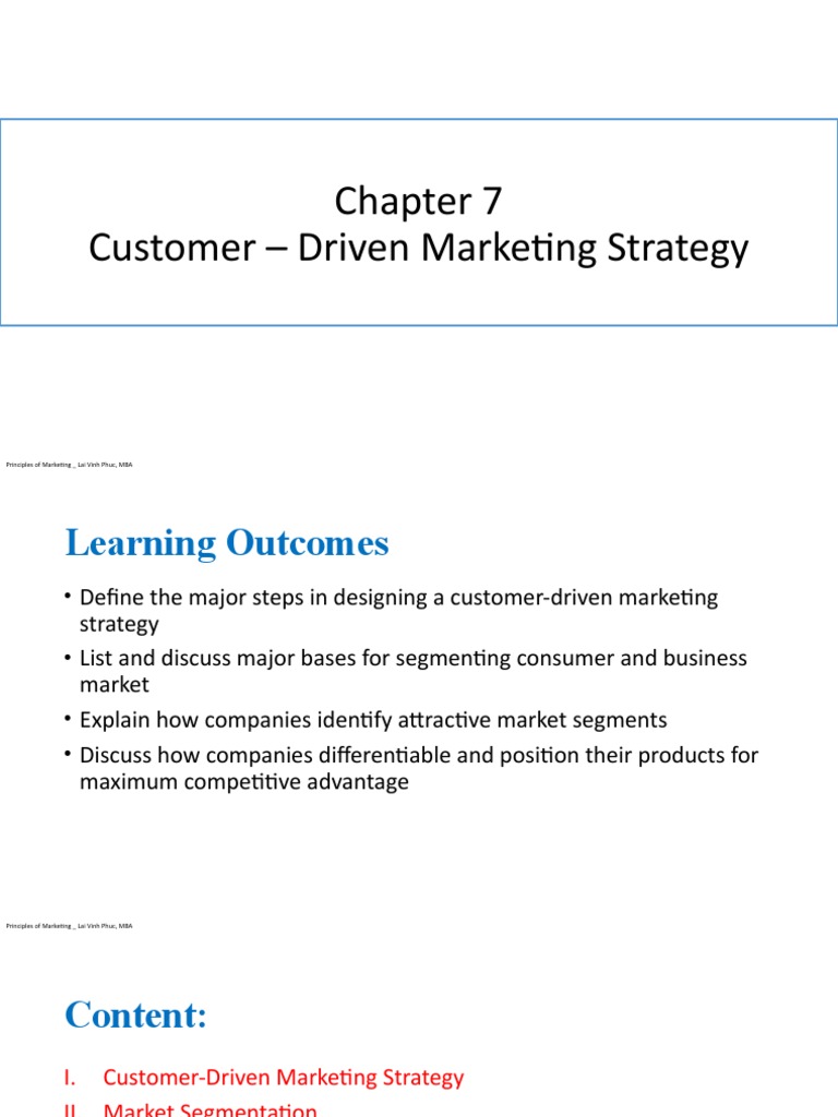 Customer-Driven Marketing Strategy Overview | PDF | Marketing | Market ...