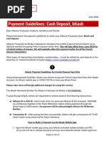 Payment Guidelines: Cash Deposit, Bkash: Page 01 of 07