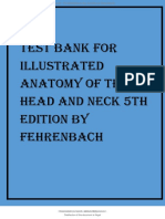 Test Bank For Illustrated Anatomy of The Head and Neck 5th Edition by Fehrenbach