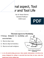 Thermal Aspect, Tool Wear and Tool Life: By: Dr. Pawan Sharma Assistant Professor SVNIT, Surat