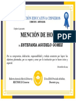 Mención de Honor Estefanía Agudelo