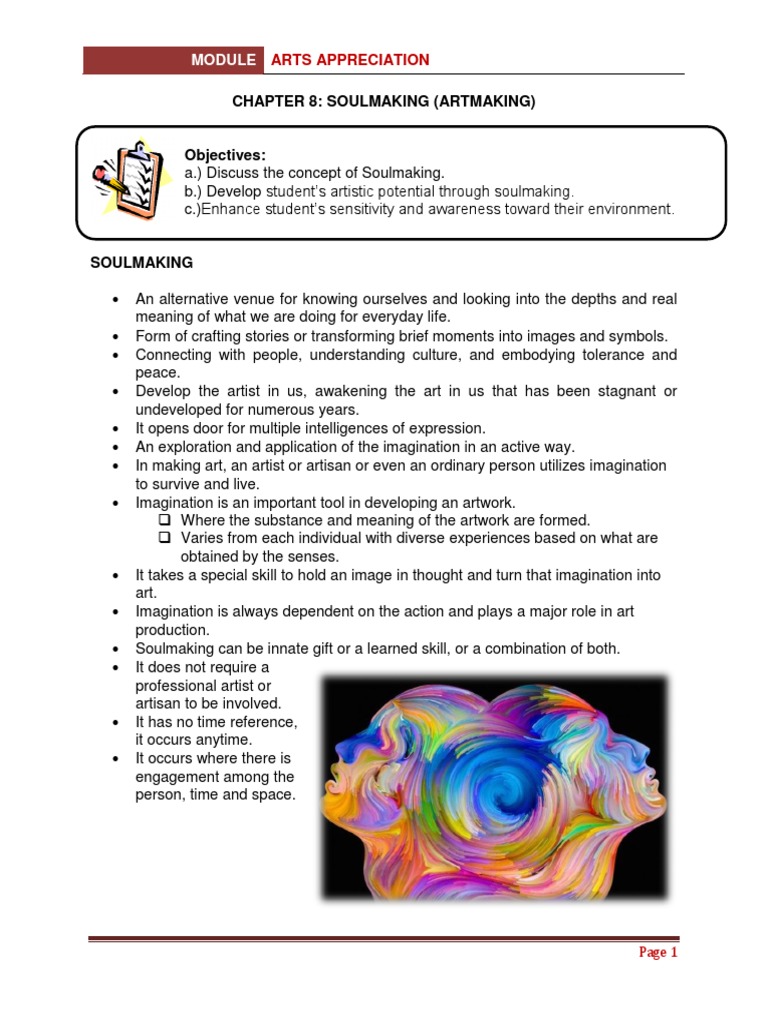 Chapter 8 Soulmaking (Artmaking) PDF Improvisation Cognition