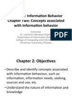 INFO 521:: Information Behavior Chapter Two: Concepts Associated With Information Behavior
