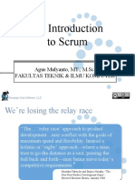 An Introduction To Scrum: Agus Mulyanto, MT., M.Sc. Fakultas Teknik & Ilmu Komputer