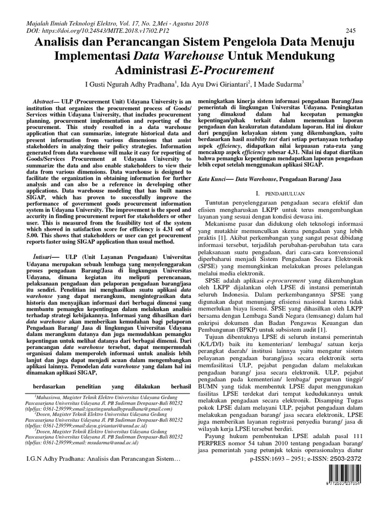 Analysis And Design Of A Data Management System Towards The