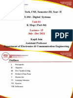 Program: B.Tech, CSE, Semester-III, Year-II CS-304: Digital Systems K-Map (Part-04)